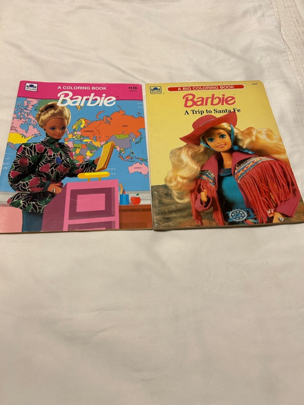 1990 1991 Barbie coloring books